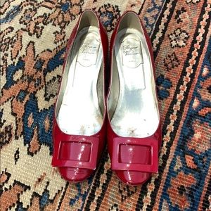 Red patent leather Roger Vivier pumps